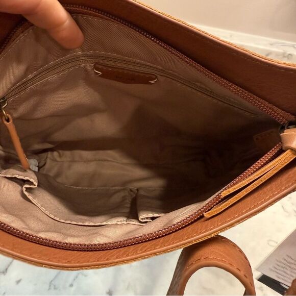 The Sak 2025 brown tan tobacco floral embossed Leather de young Bag NWT - Picture 11 of 14